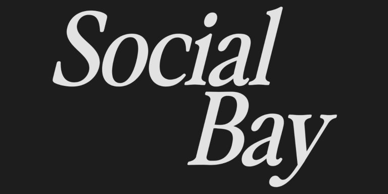 Placeholder - The Social Bay wordmark on a dark background
